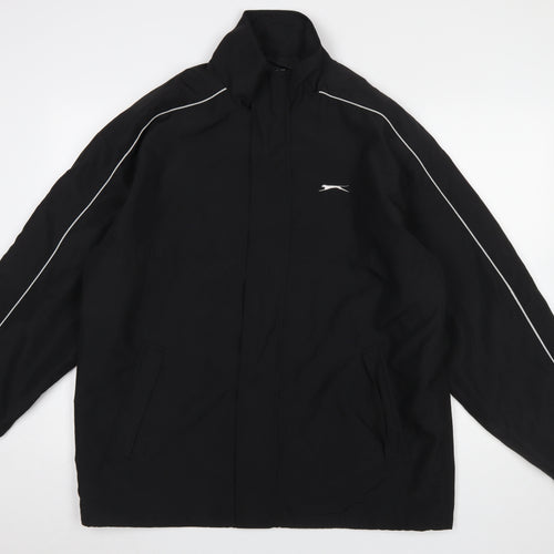 Slazenger Mens Black L Golf Windbreaker Jacket Waterproof Lined