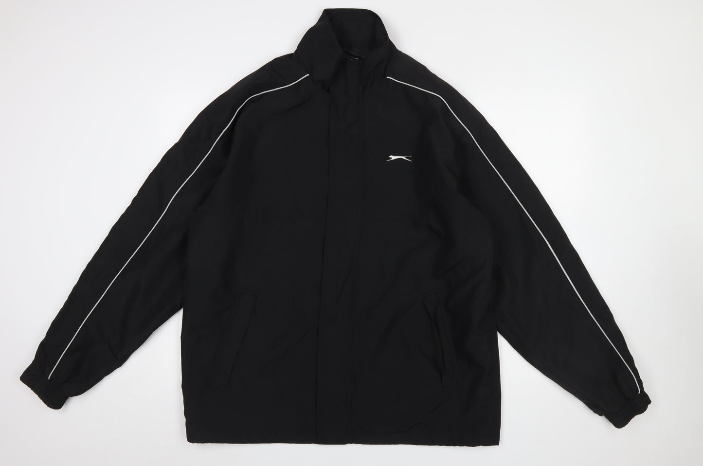 Slazenger Mens Black L Golf Windbreaker Jacket Waterproof Lined