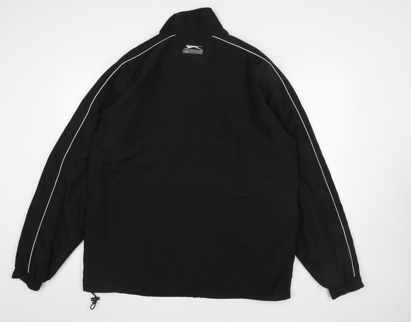 Slazenger Mens Black L Golf Windbreaker Jacket Waterproof Lined