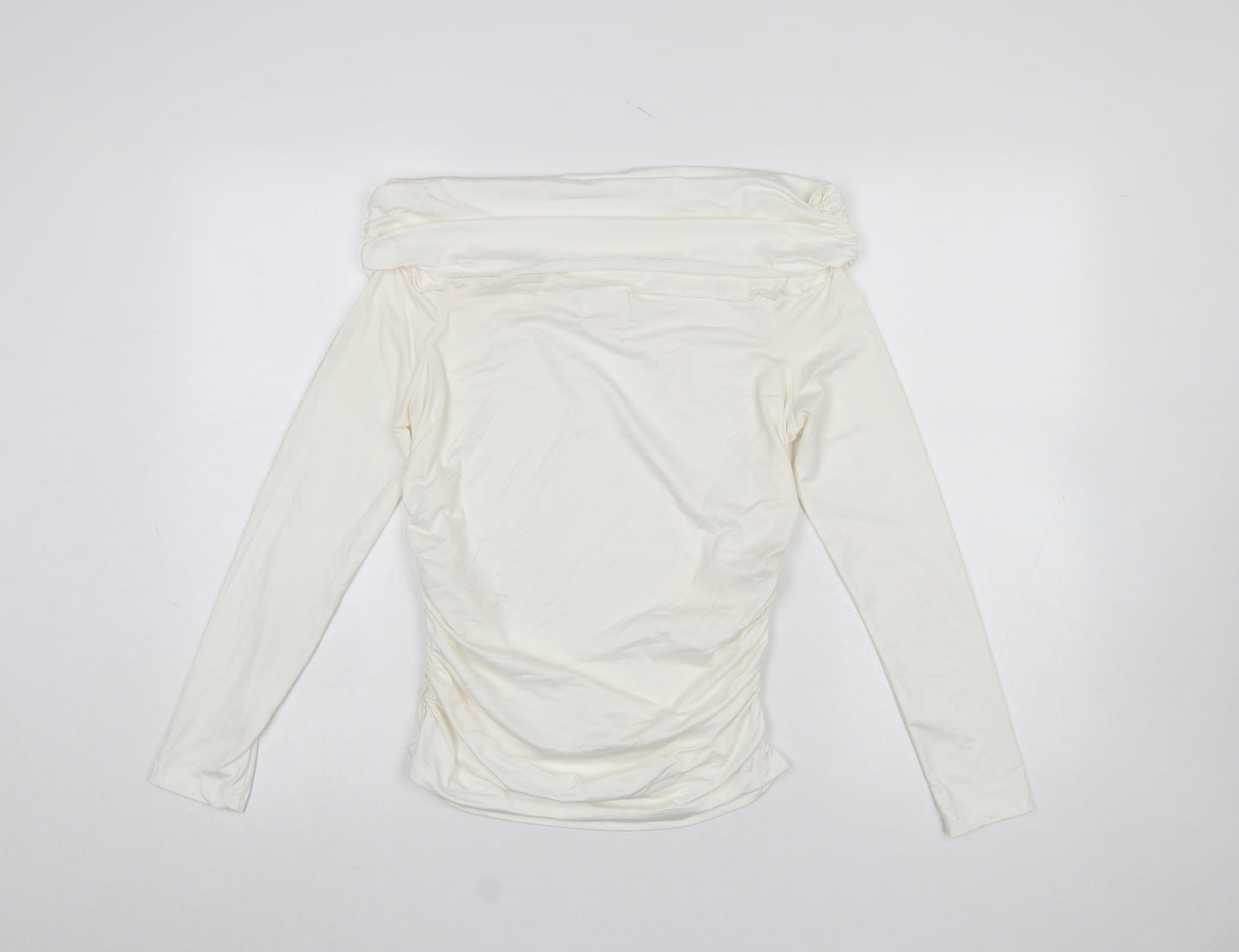Savida Womens Ivory Off Shoulder Long Sleeve Tunic Top Size 12