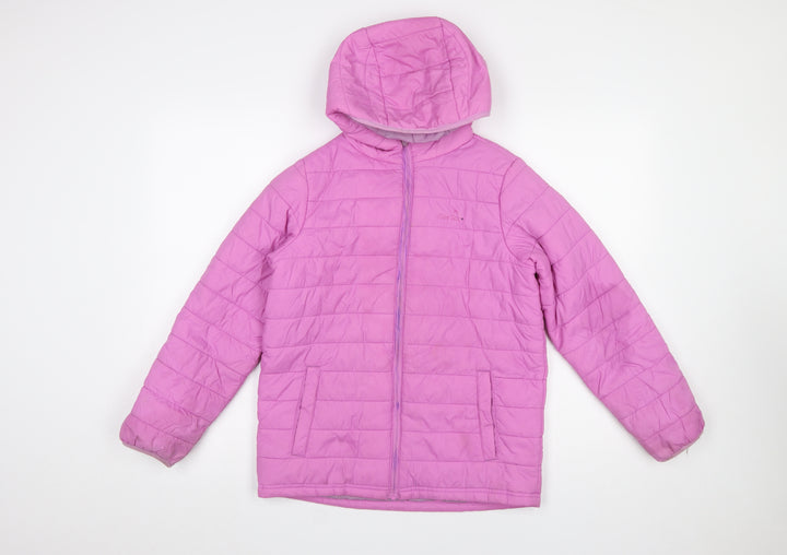 Peter Storm Girls Pink Hooded Puffer Jacket 11-12 Years Winter Full Zip
