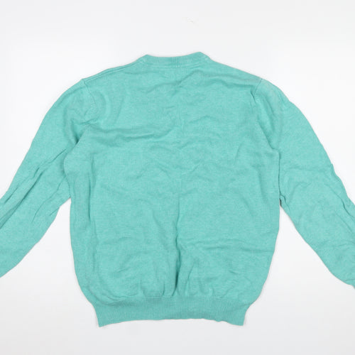 Dunnes Men’s Green Cotton V-Neck Jumper Size S