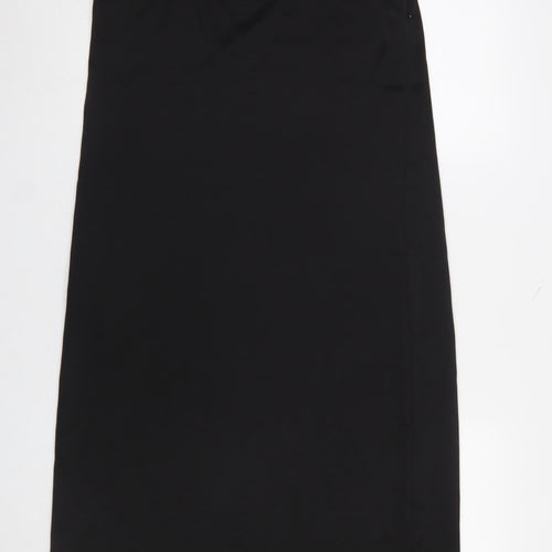 F&F Women’s Black Slip Dress UK 8-10 Swarovski Crystal Embellished Midi