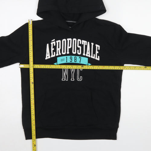 Aéropostale Womens Black Medium Pullover Hoodie NYC Graphic Print