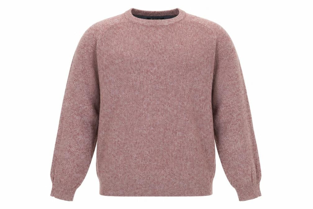 Burton Menswear Pink Cotton Crew Neck Jumper Men L Classic Knitwear