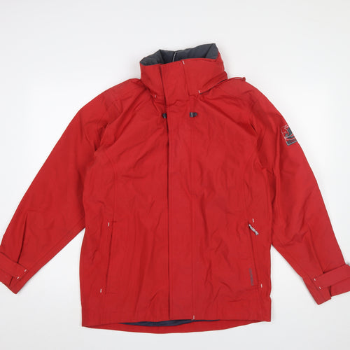 Tribord Men's Red XS Waterproof Hooded Rain Jacket