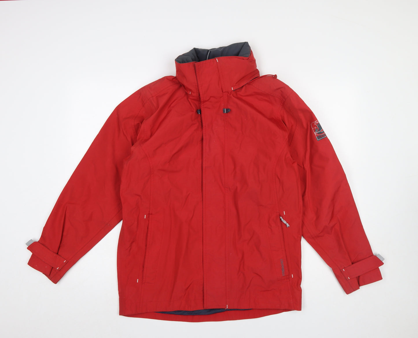 Tribord Men's Red XS Waterproof Hooded Rain Jacket