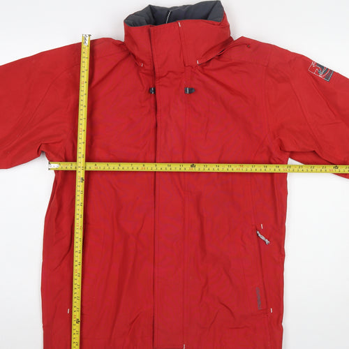 Tribord Men's Red XS Waterproof Hooded Rain Jacket