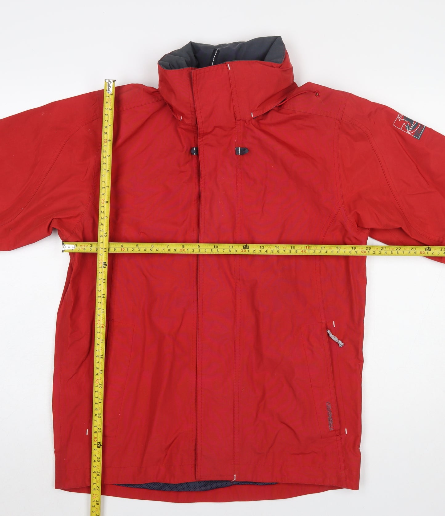 Tribord Men's Red XS Waterproof Hooded Rain Jacket