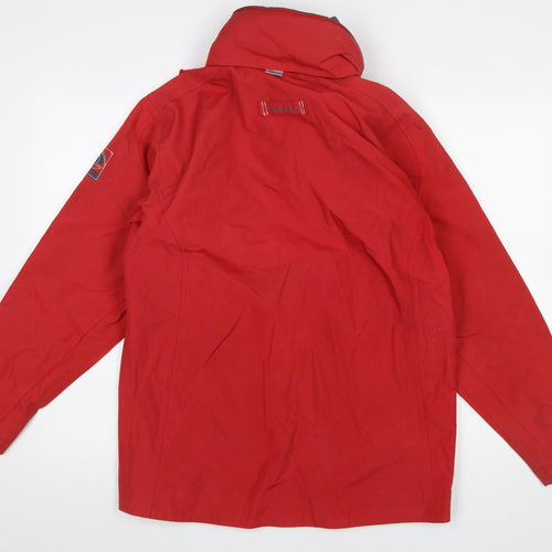 Tribord Men's Red XS Waterproof Hooded Rain Jacket
