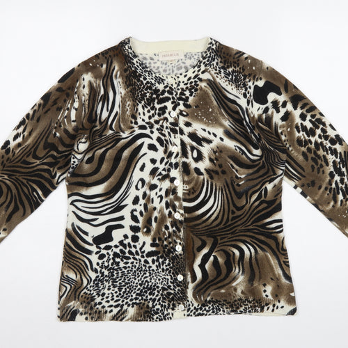 Paramour Women's Brown Animal Print Cardigan M