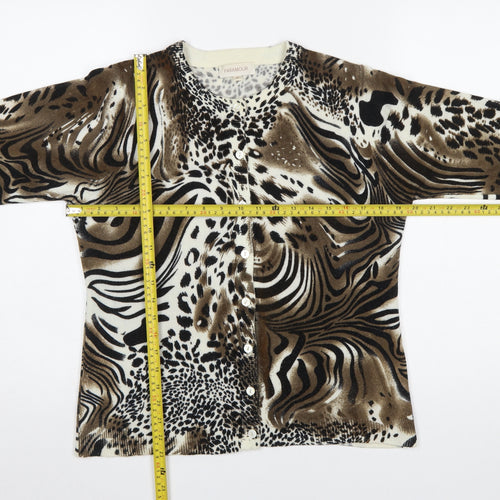 Paramour Women's Brown Animal Print Cardigan M