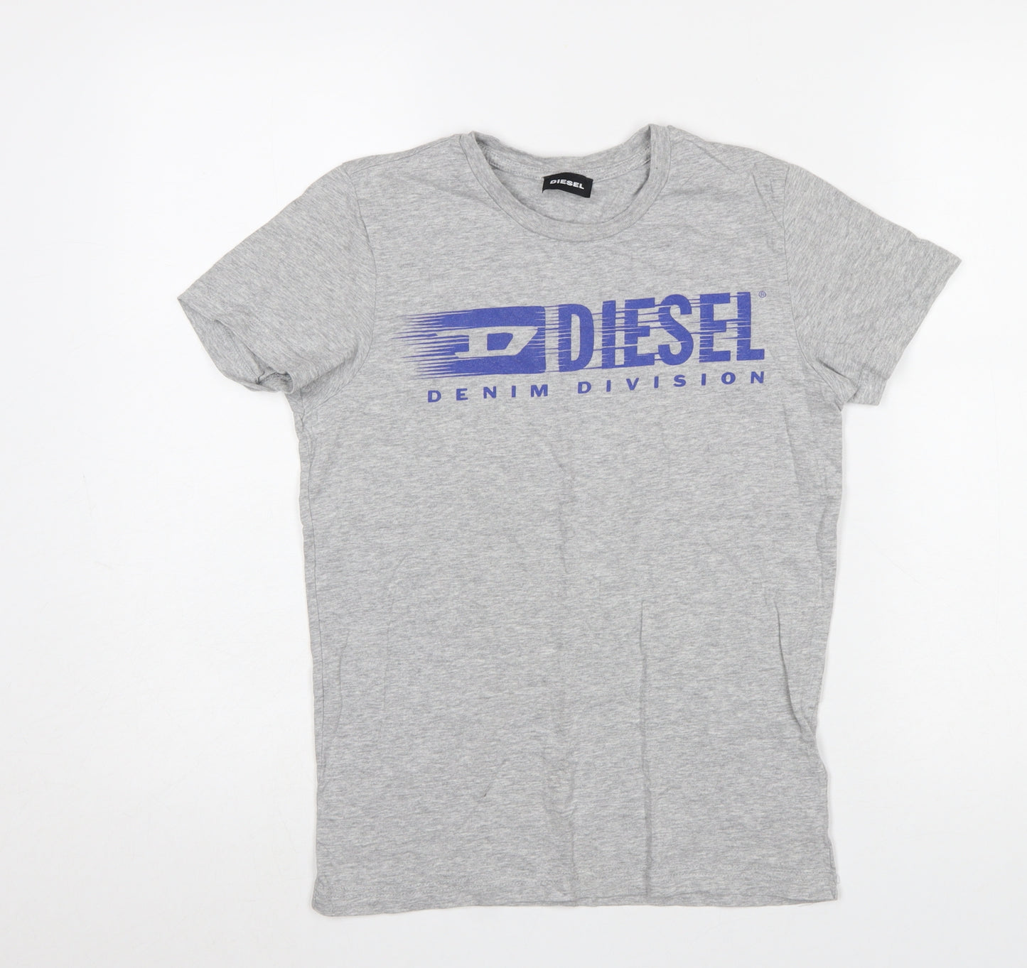 Diesel Boys Grey 12 Years Logo Graphic Cotton T-Shirt