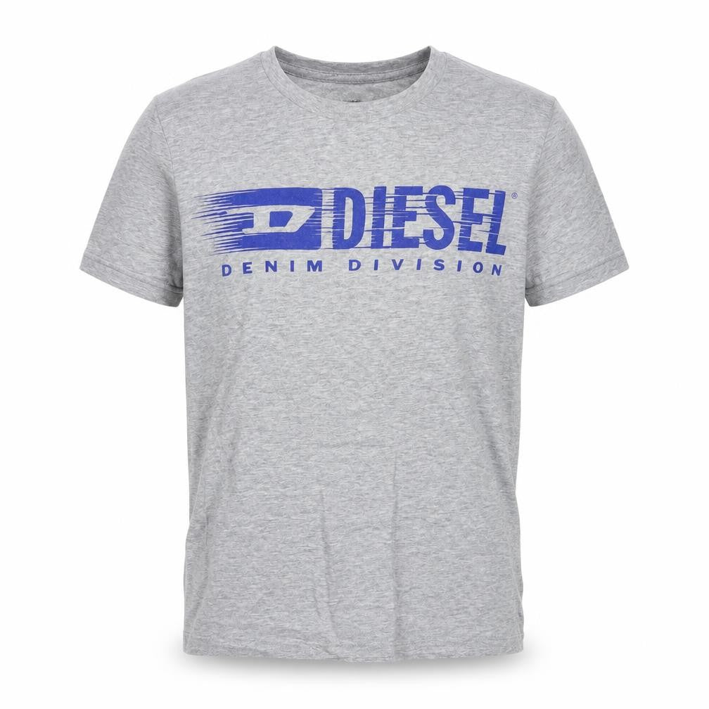 Diesel Boys Grey 12 Years Logo Graphic Cotton T-Shirt