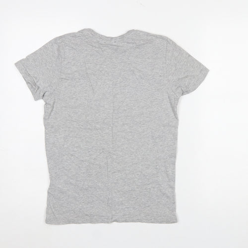 Diesel Boys Grey 12 Years Logo Graphic Cotton T-Shirt