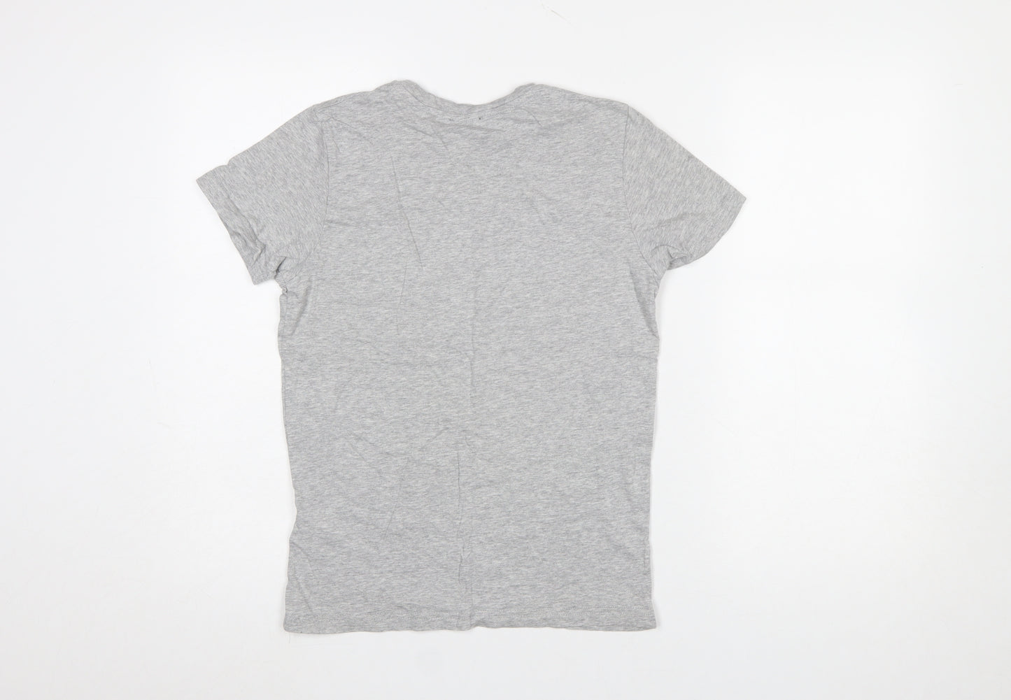 Diesel Boys Grey 12 Years Logo Graphic Cotton T-Shirt