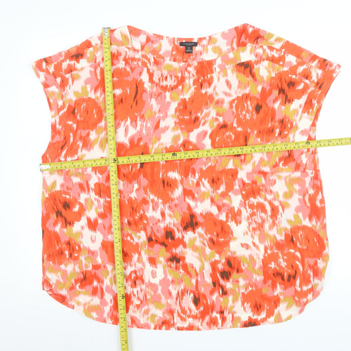 Ann Taylor Women’s Multicoloured Floral Tunic Blouse 2XL Polyester Sleeveless