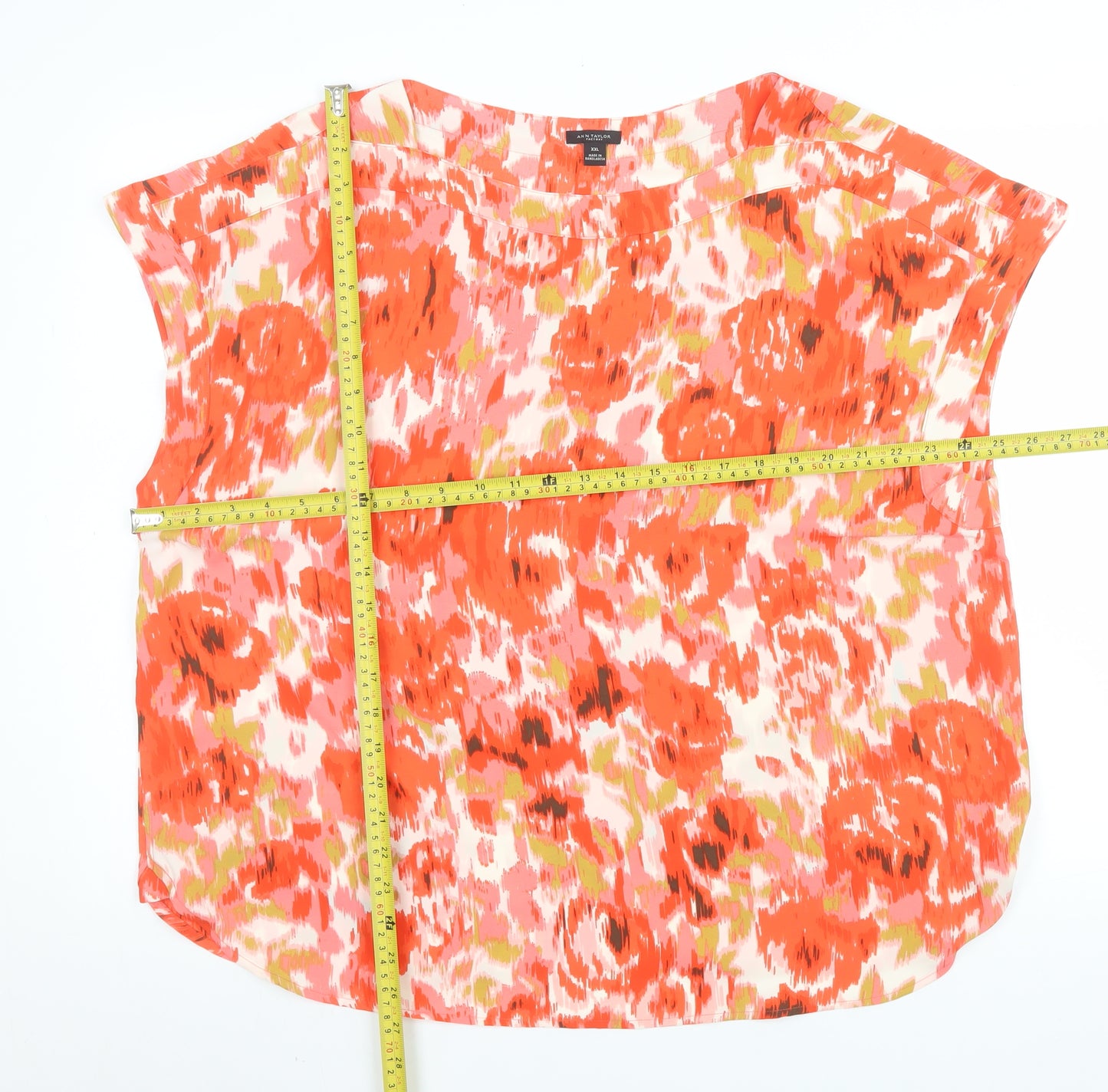 Ann Taylor Women’s Multicoloured Floral Tunic Blouse 2XL Polyester Sleeveless