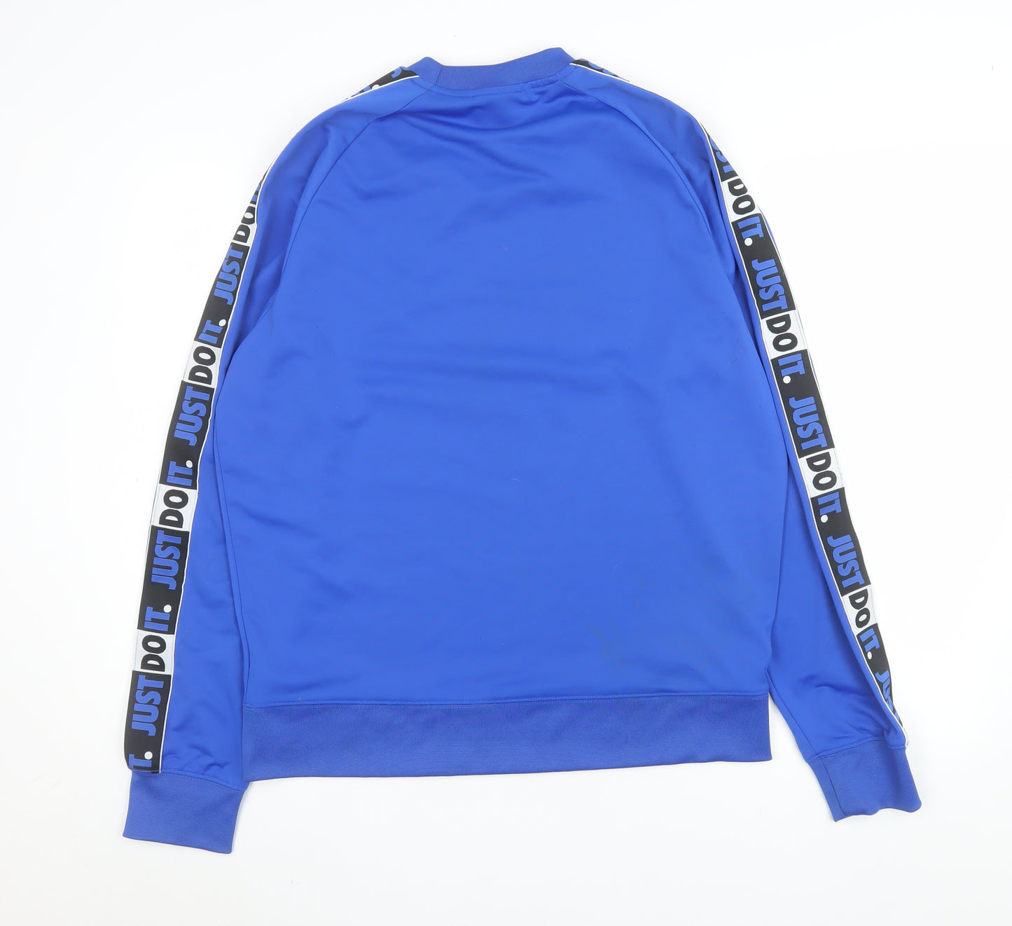 Nike Men's Blue Crew Neck Long Sleeve Casual Sweatshirt M Polyester