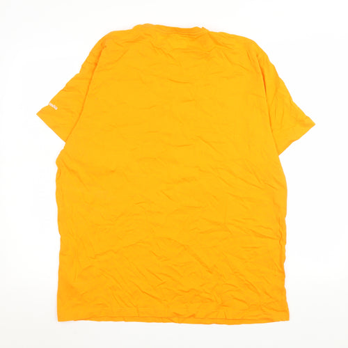 Columbia Men's Orange Graphic Crew Neck Cotton T-Shirt XL