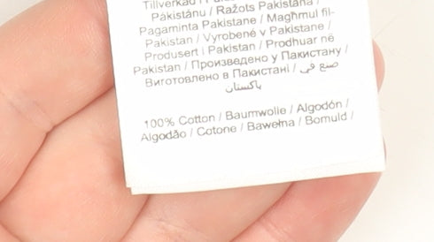 Pieces Women's Blue Denim Cropped Sleeveless Blouse Medium