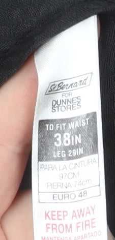 St Bernard for Dunnes Stores Men's Black 38in Classic Dress Trousers