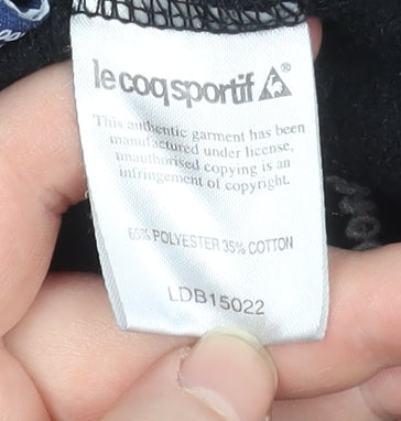 Le Coq Sportif Men's Black Hooded Full Zip Sports Jacket Size M