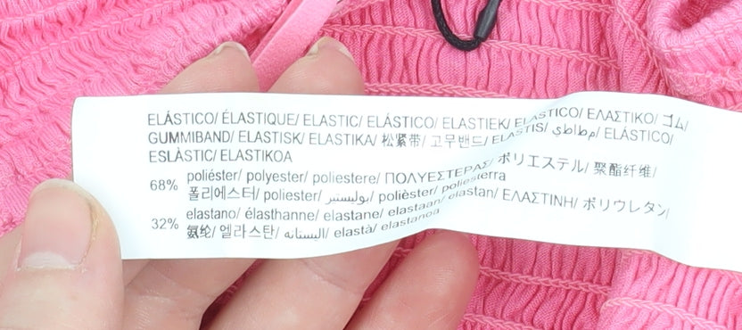 Stradivarius Women Pink Lace Camisole Tank Top M