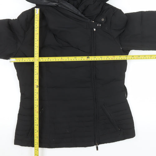 Motivi Women Black Size 10 Hooded Puffer Jacket