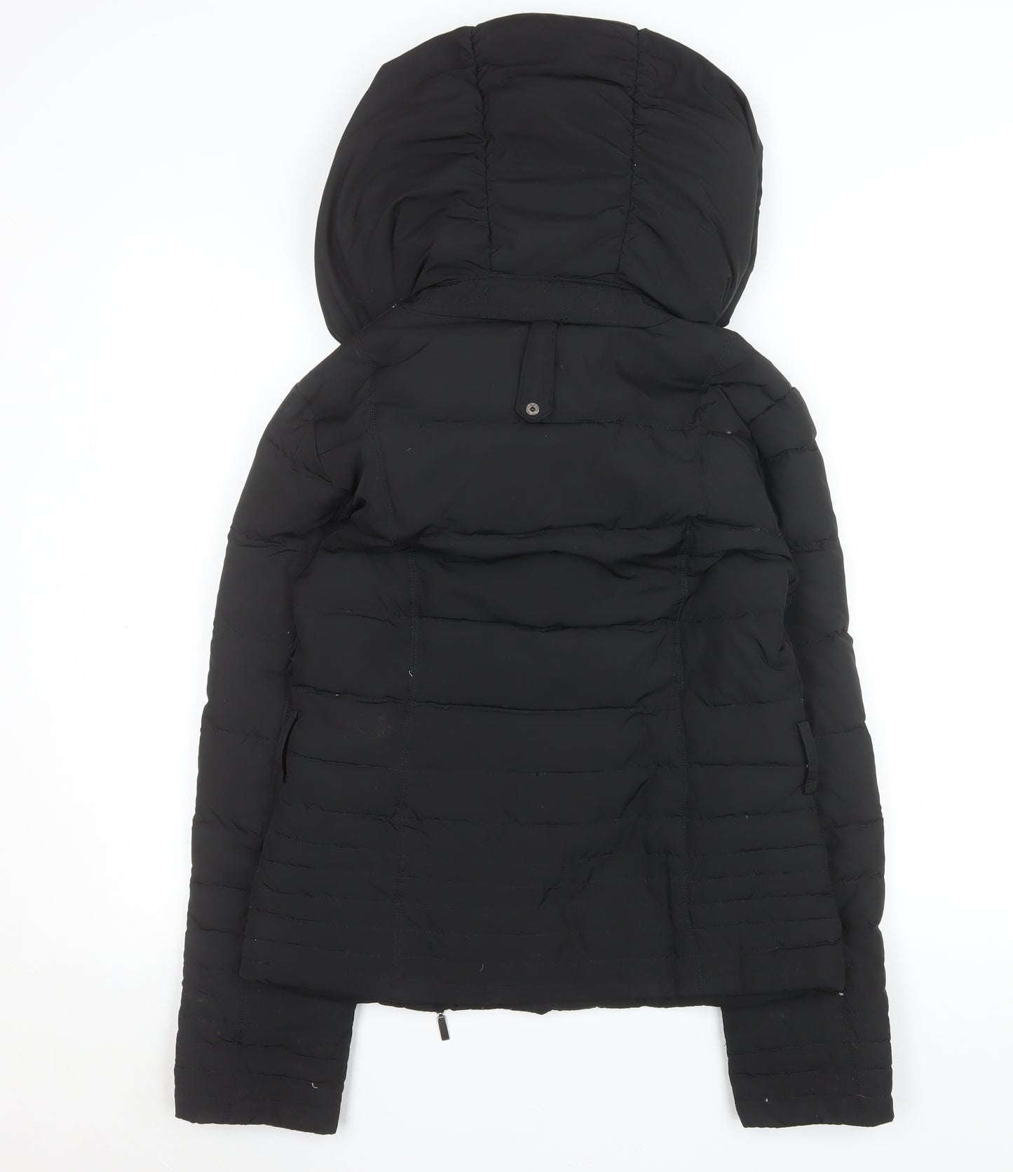 Motivi Women Black Size 10 Hooded Puffer Jacket