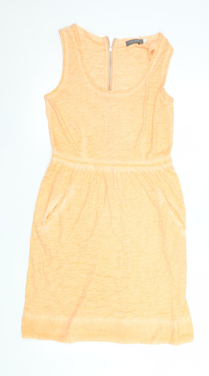 Mint Velvet Women’s Orange Sleeveless Shift Dress Size 12