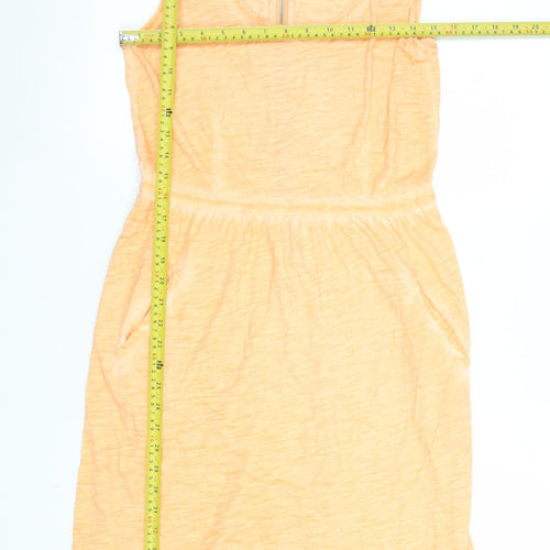 Mint Velvet Women’s Orange Sleeveless Shift Dress Size 12