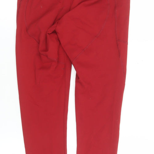 Peachylean Women's Red High Waist Pocket Gym Leggings Size S