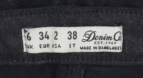 Denim Co Women’s Black Skinny Jegging UK Size 6 Stretch Trousers