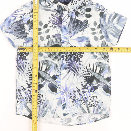NEXT Boys Multicoloured 3 Years Floral Cotton Short Sleeve Button-Up Shirt