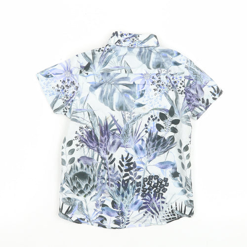 NEXT Boys Multicoloured 3 Years Floral Cotton Short Sleeve Button-Up Shirt