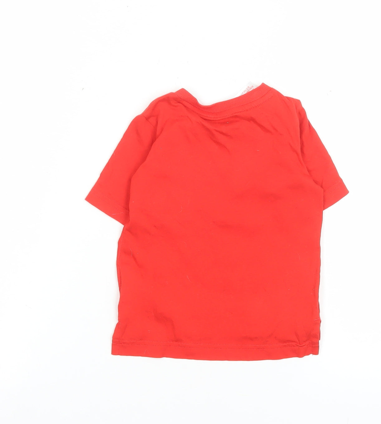 Adidas Unisex Baby Red Short Sleeve T-Shirt 6-9 Months Organic Cotton