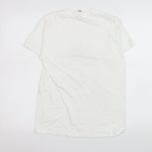Gildan Womens White Birthday Sister Graphic T-Shirt Size S
