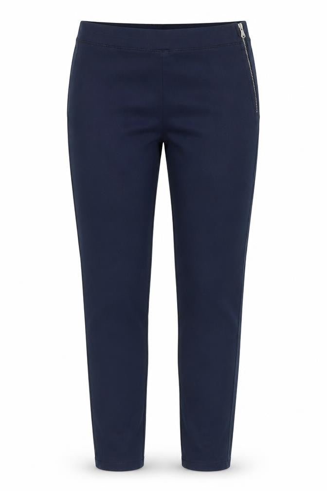 Front view of Savida women’s blue, size UK 12 slim, fit stretch jeggings