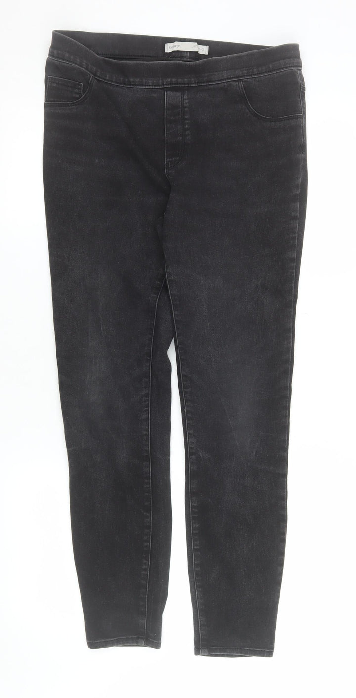 George Women’s Black Denim Mid Rise Jegging UK 12 Slim Fit