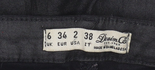 Denim Co Womens Black Size 6 Jegging Skinny Stretch Trousers
