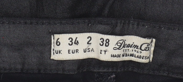 Denim Co Womens Black Size 6 Jegging Skinny Stretch Trousers