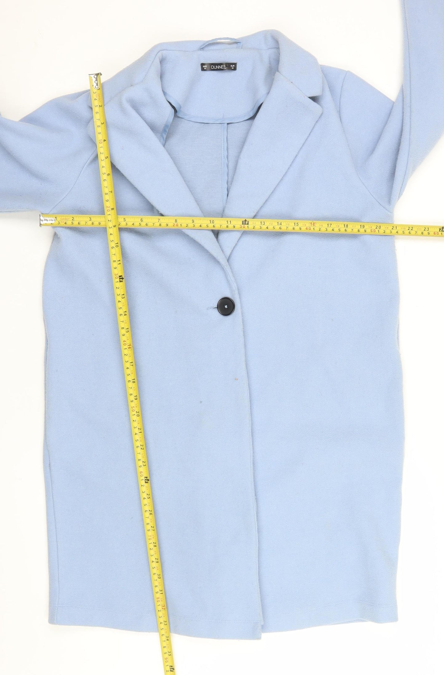 Dunnes Stores Women Blue Mid-Length Overcoat Size 12