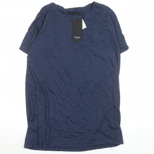 Matinique Men's Blue Cotton Crew Neck Short Sleeve T-Shirt Size L