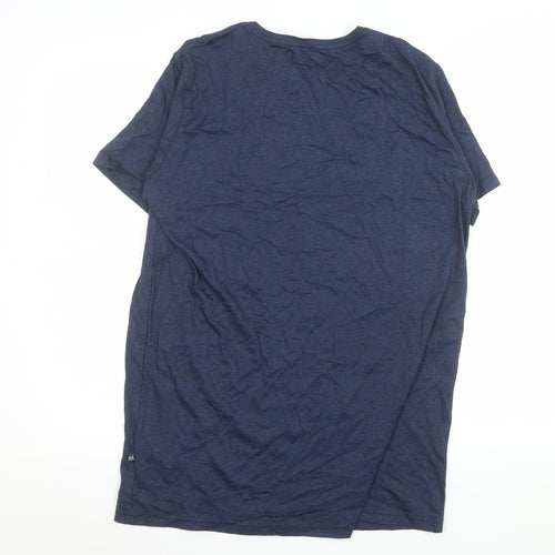 Matinique Men's Blue Cotton Crew Neck Short Sleeve T-Shirt Size L