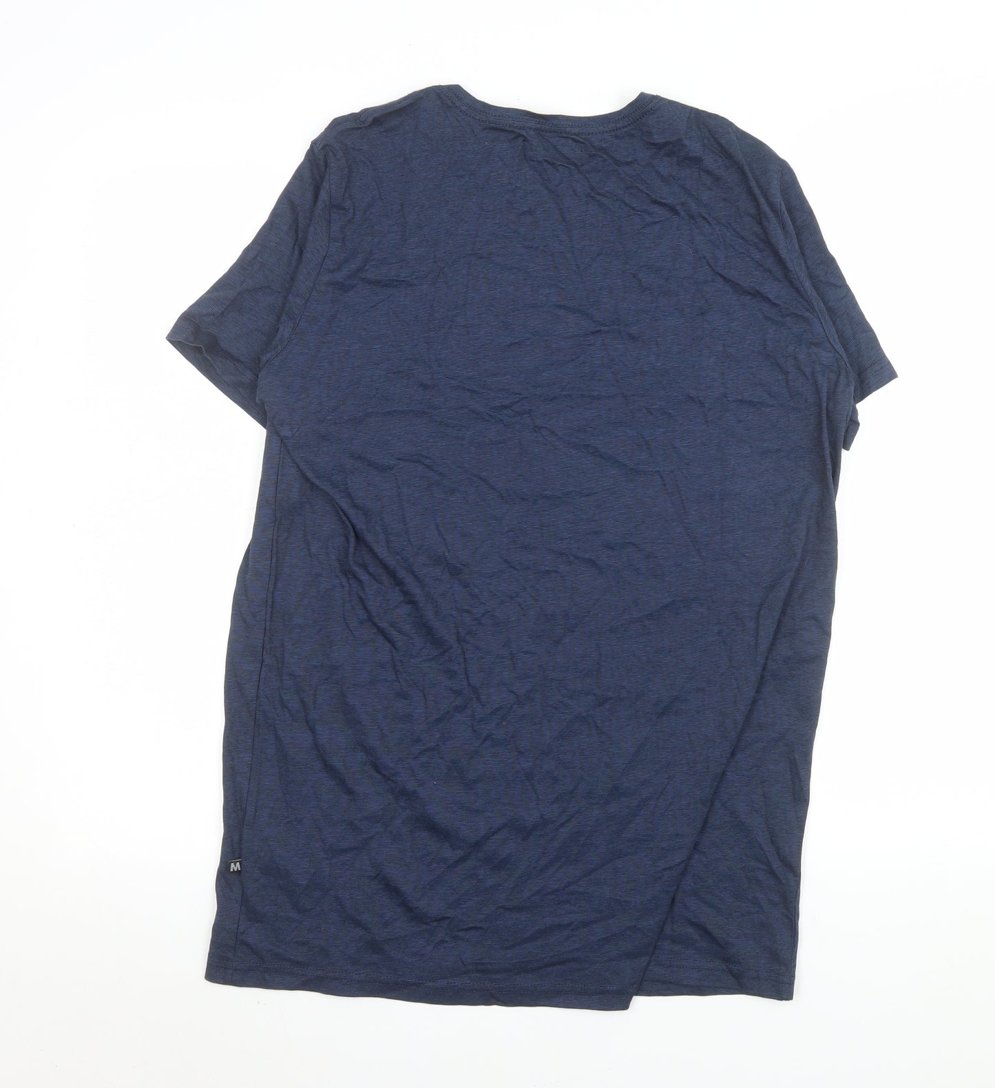 Matinique Men's Blue Cotton Crew Neck Short Sleeve T-Shirt Size L