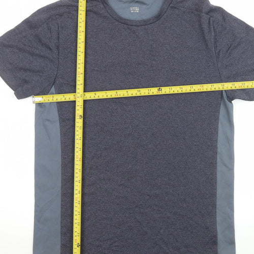 St. Bernard Men’s Blue Athletic T-Shirt Medium Polyester