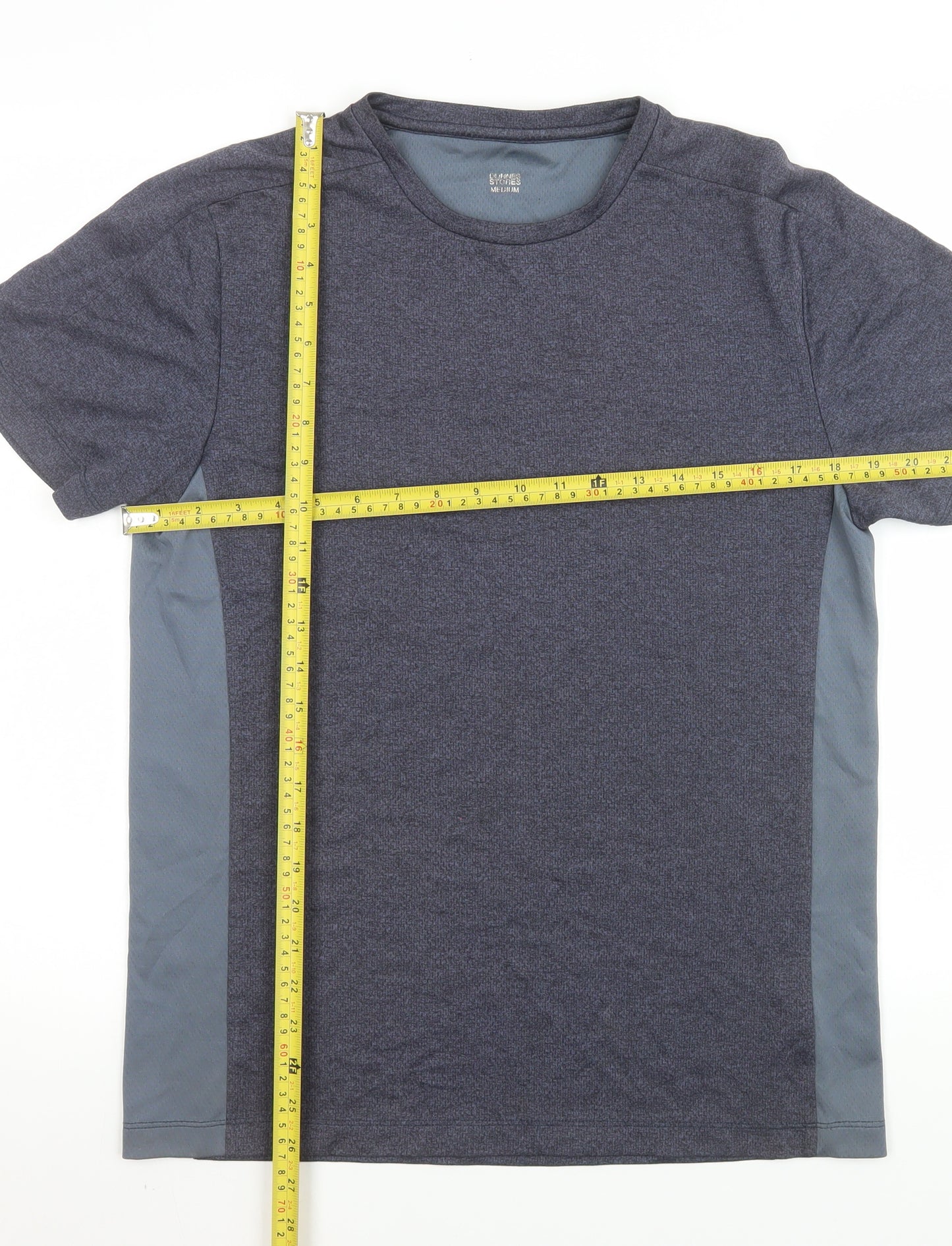 St. Bernard Men’s Blue Athletic T-Shirt Medium Polyester