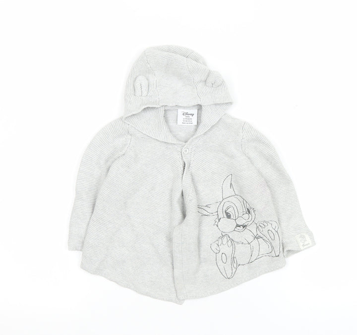 Disney Baby Grey Bambi Hooded Cotton Cardigan 9-12 Months Unisex