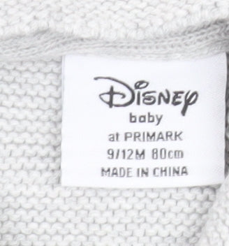 Disney Baby Grey Bambi Hooded Cotton Cardigan 9-12 Months Unisex